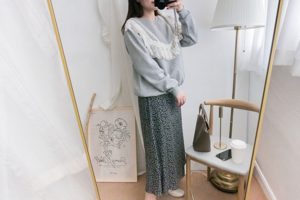 Victoria 淺灰維多利亞流星紗層衛衣, Hoodie/ TP8708