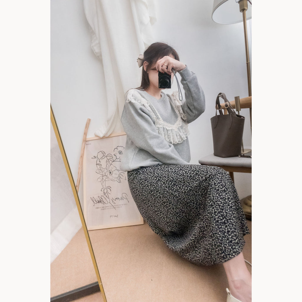 Victoria 淺灰維多利亞流星紗層衛衣, Hoodie/ TP8708