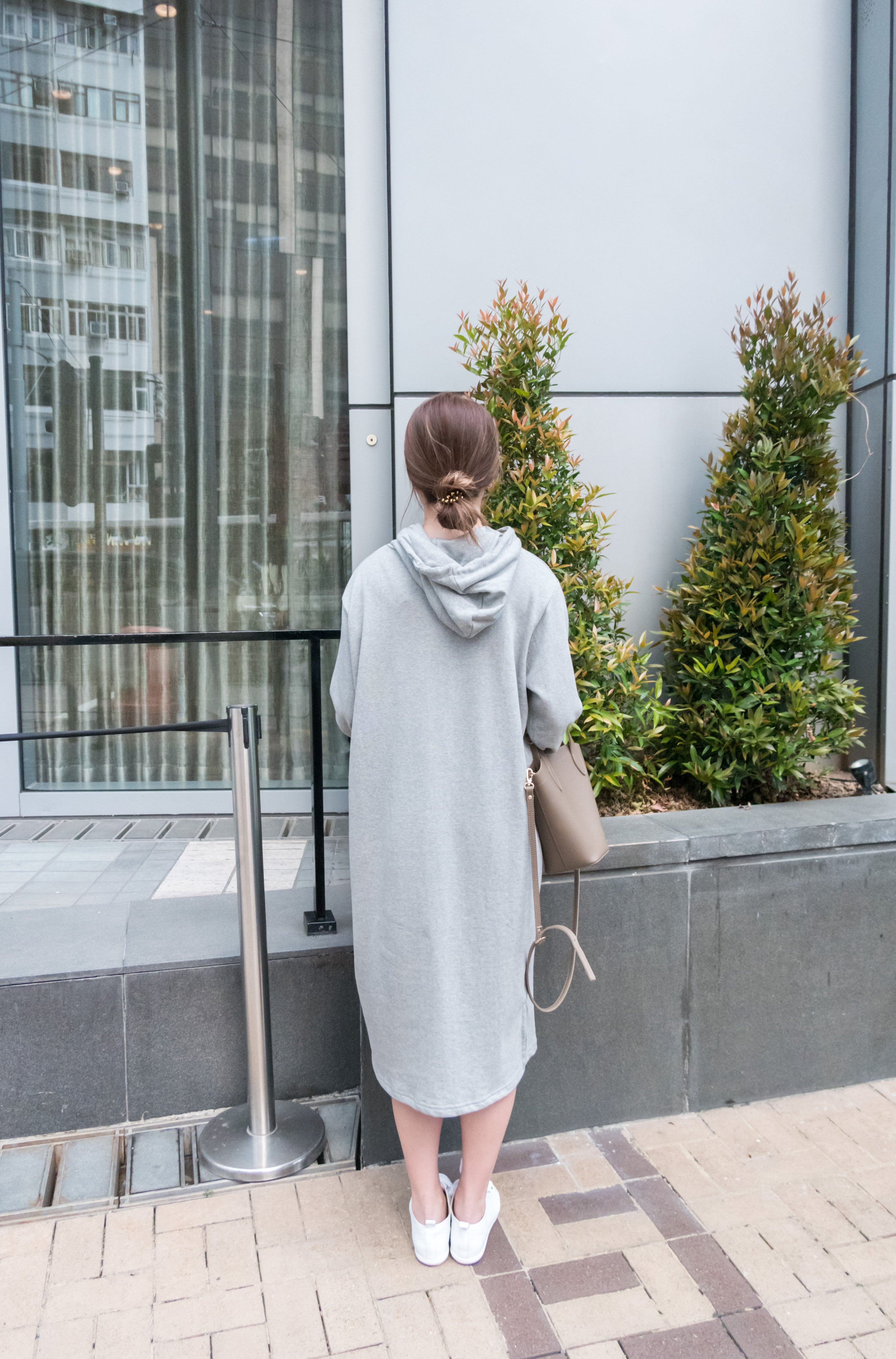 Quality 輕便美混灰防皺舒適衛衣, Hoodie Dress/ DS8977