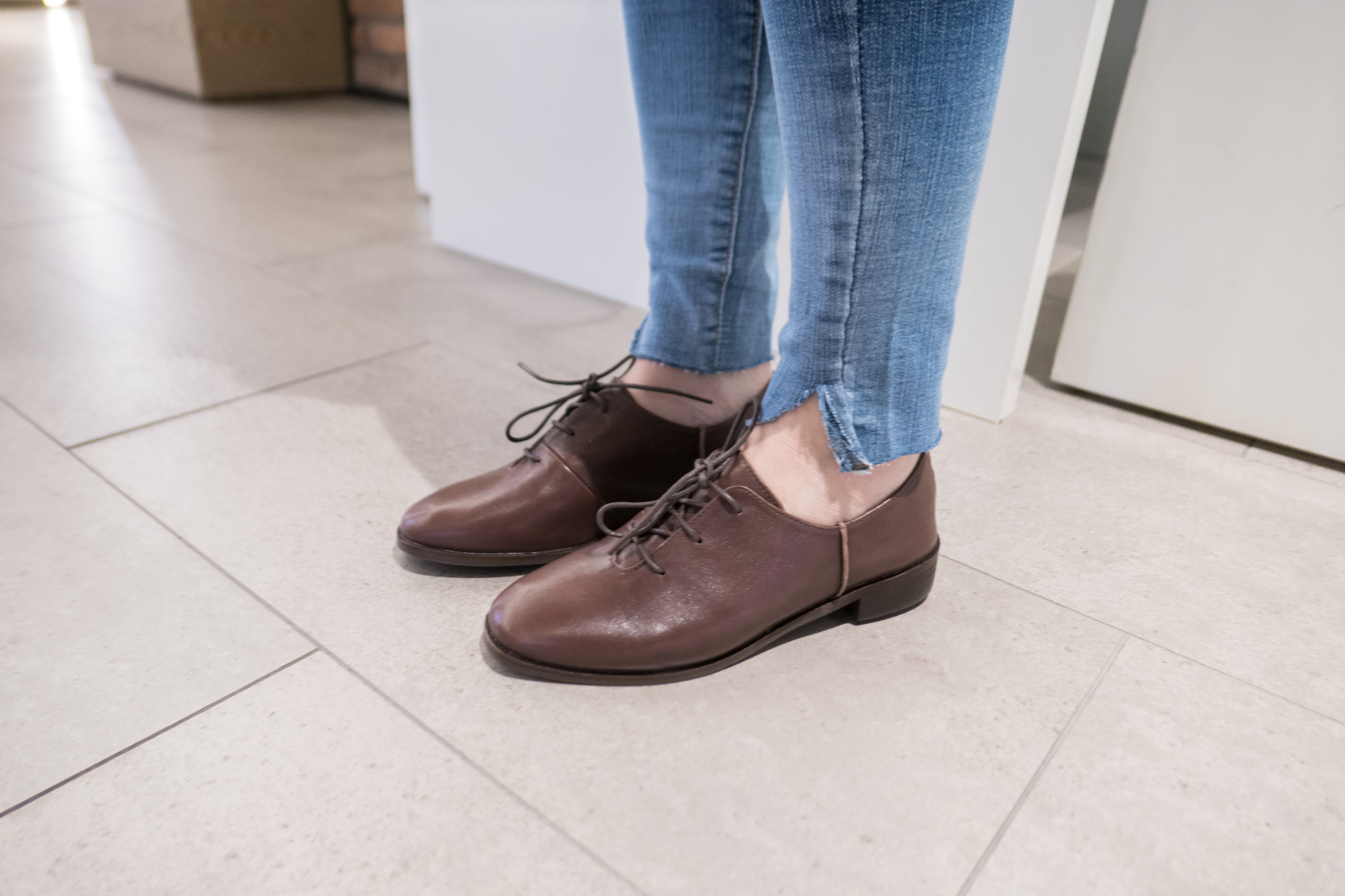 leather oxford 啡色牛皮經典牛津鞋, Shoes/ SH8053