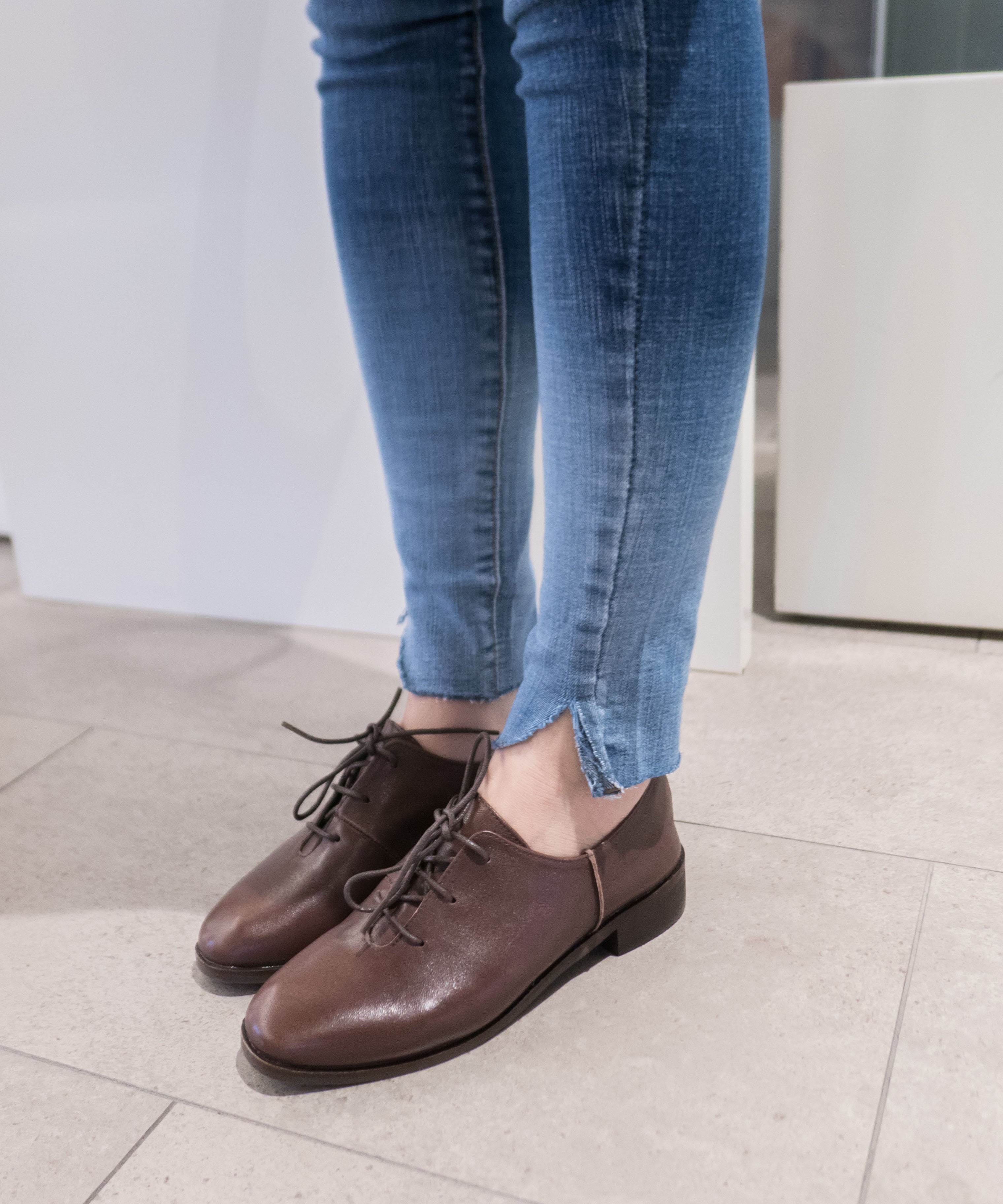 leather oxford 啡色牛皮經典牛津鞋, Shoes/ SH8053