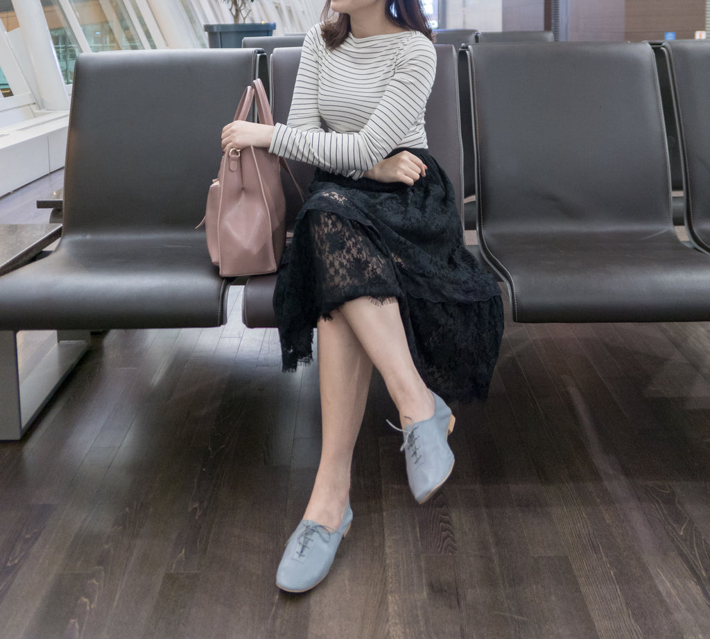 I Want it 天藍羊皮slim-cut休閒鞋, Shoes/ SH8054
