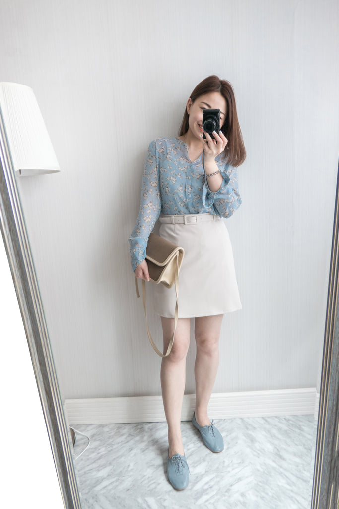I Want it 天藍羊皮slim-cut休閒鞋, Shoes/ SH8054