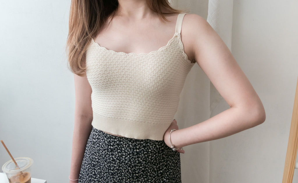 Embroidery 細緻織紋包鬼祟肉吊帶背心, Vest/ TP8754 (plum sold out)