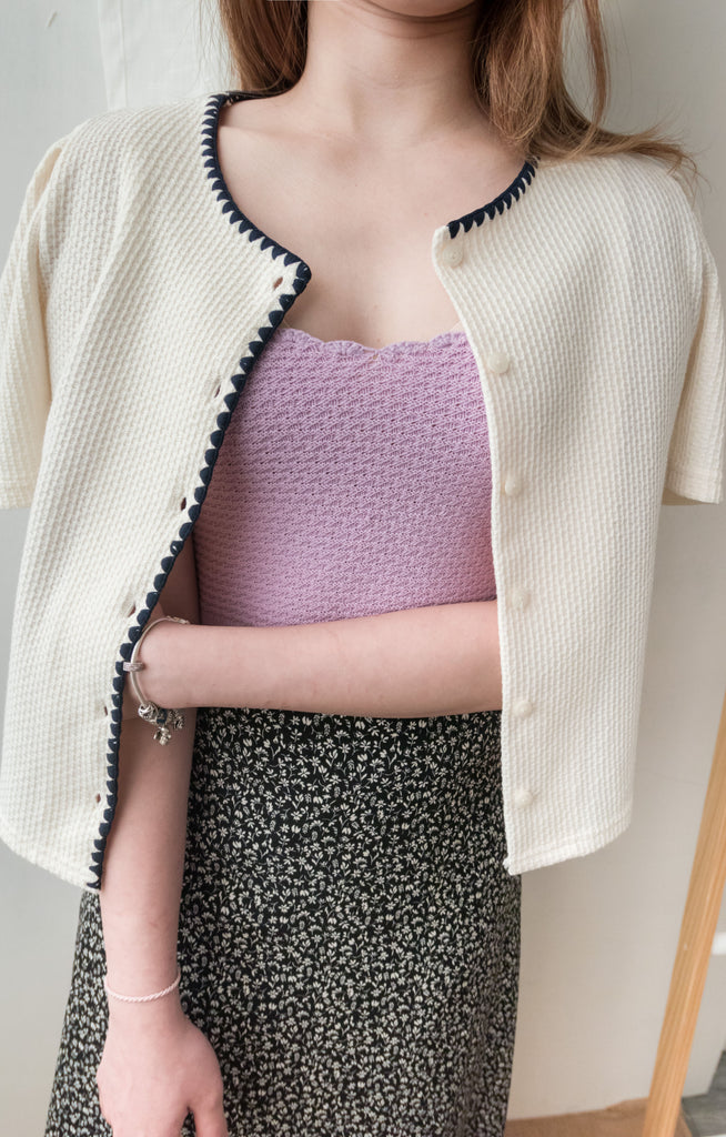 Embroidery 細緻織紋包鬼祟肉吊帶背心, Vest/ TP8754 (plum sold out)