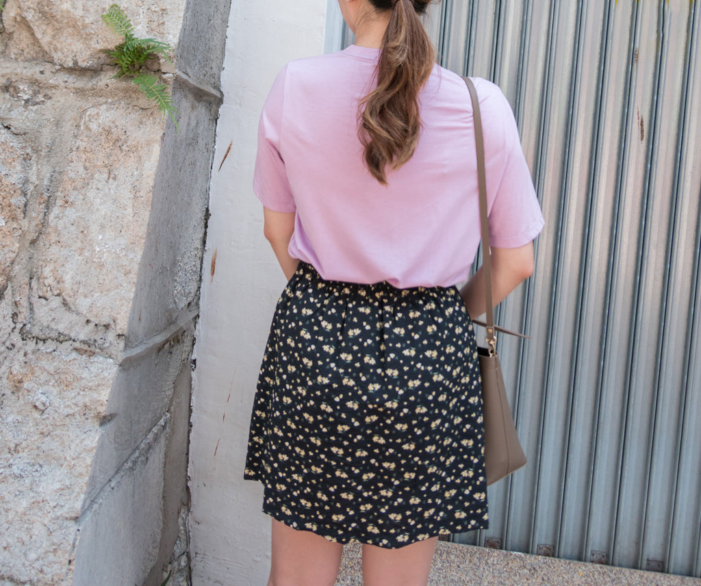Sea Flower 水彩小碎花車褶顯瘦散形裙褲, Skirt Pants/ SK8596 (white sold out)