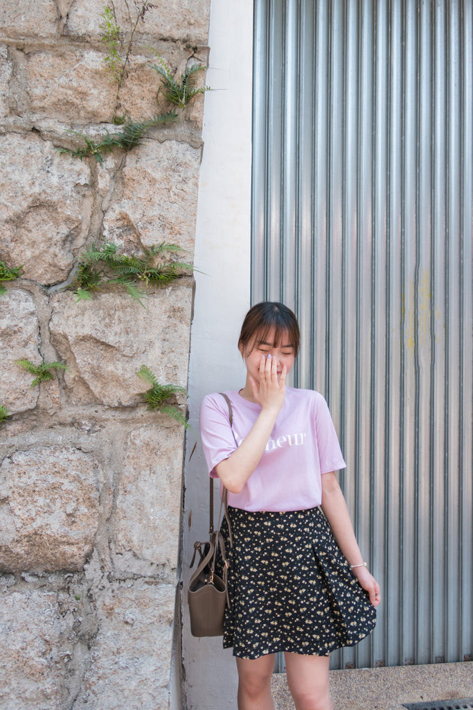 Sea Flower 水彩小碎花車褶顯瘦散形裙褲, Skirt Pants/ SK8596 (white sold out)
