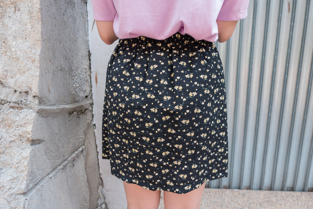 Sea Flower 水彩小碎花車褶顯瘦散形裙褲, Skirt Pants/ SK8596 (white sold out)