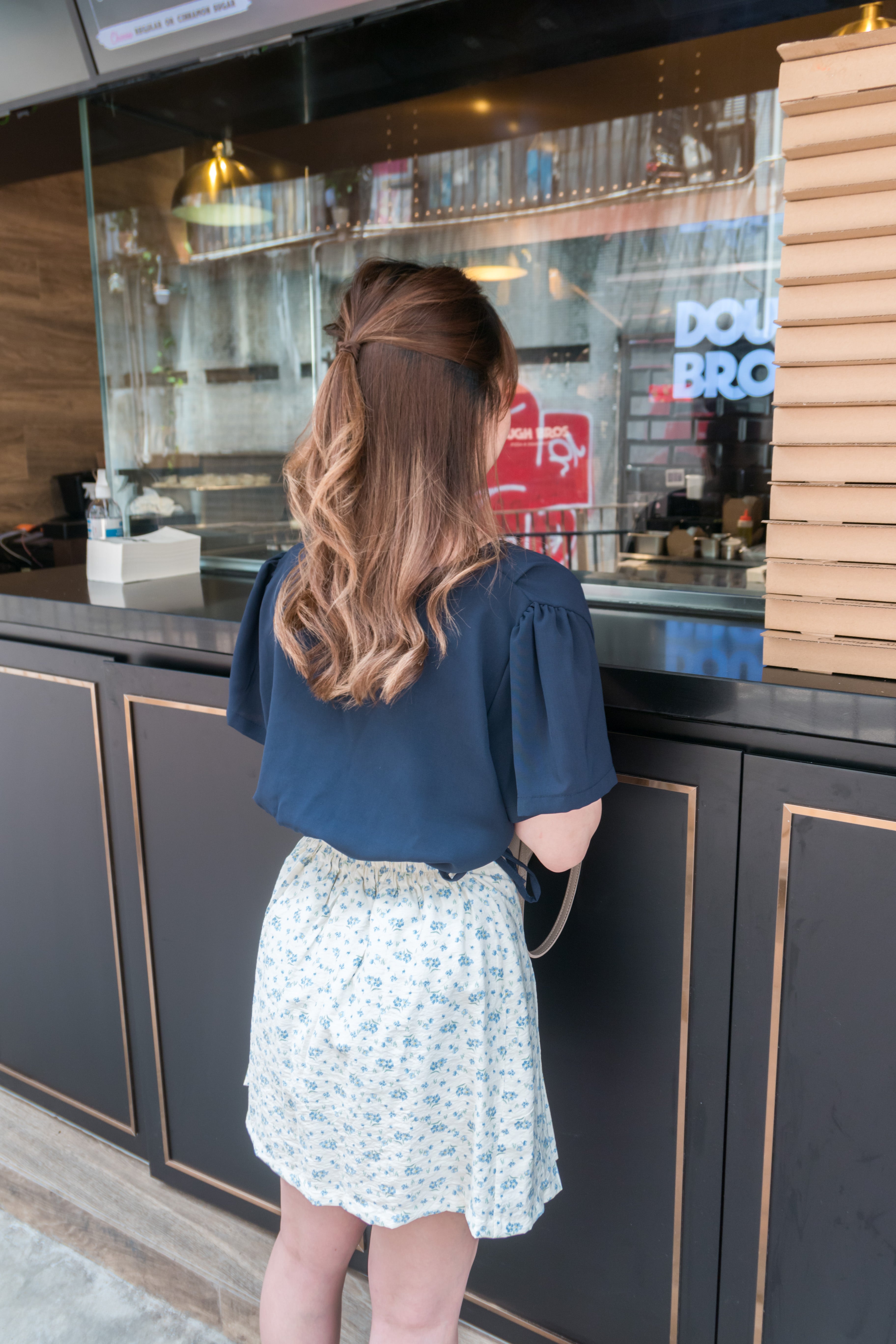 Sea Flower 水彩小碎花車褶顯瘦散形裙褲, Skirt Pants/ SK8596 (white sold out)
