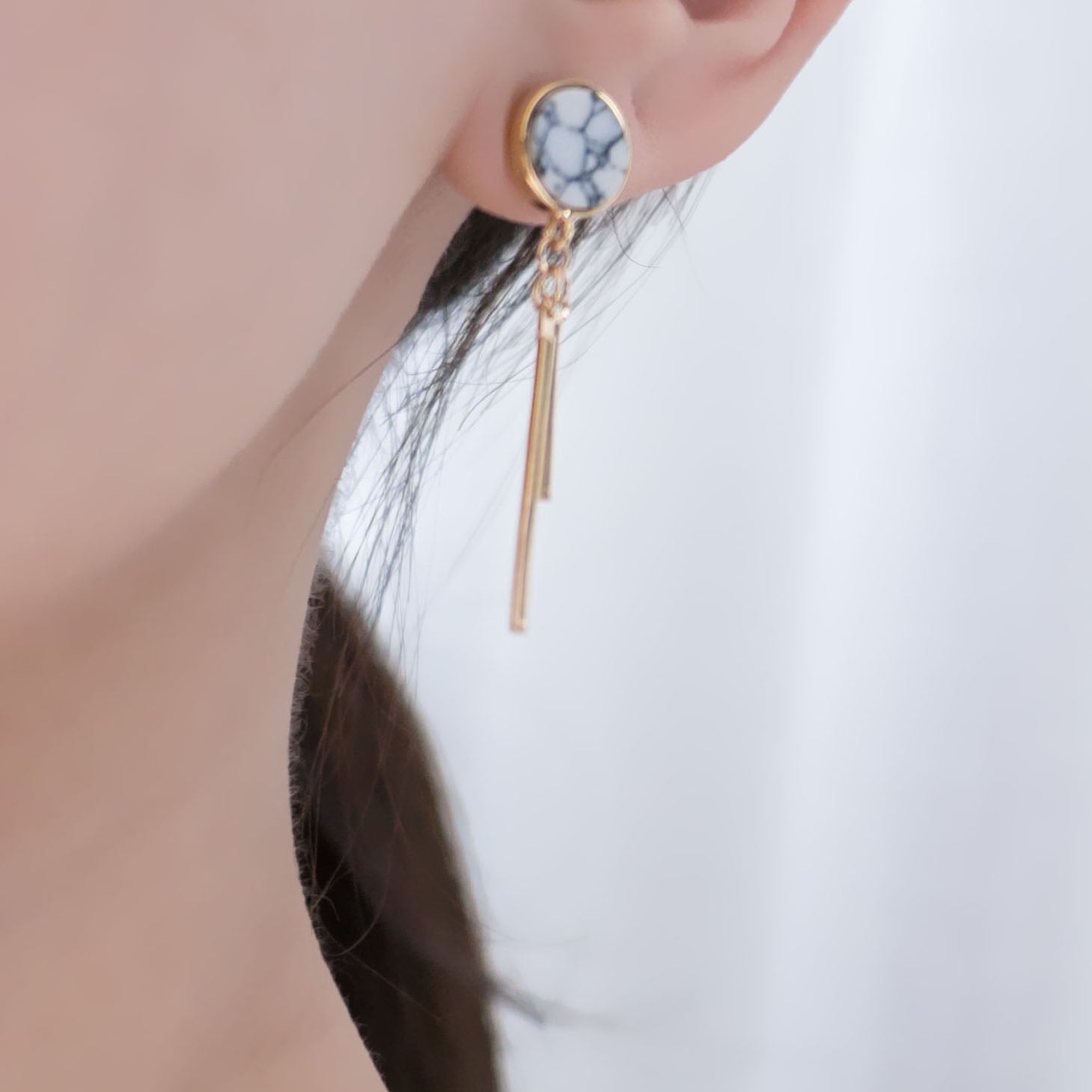 Marble Drop Bar, Earrings/ ER8252