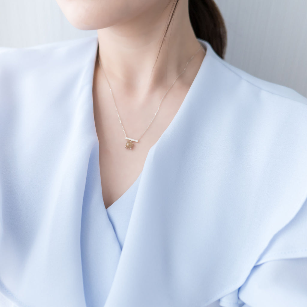 Natural Quartz, Silver Necklace/ NL8118