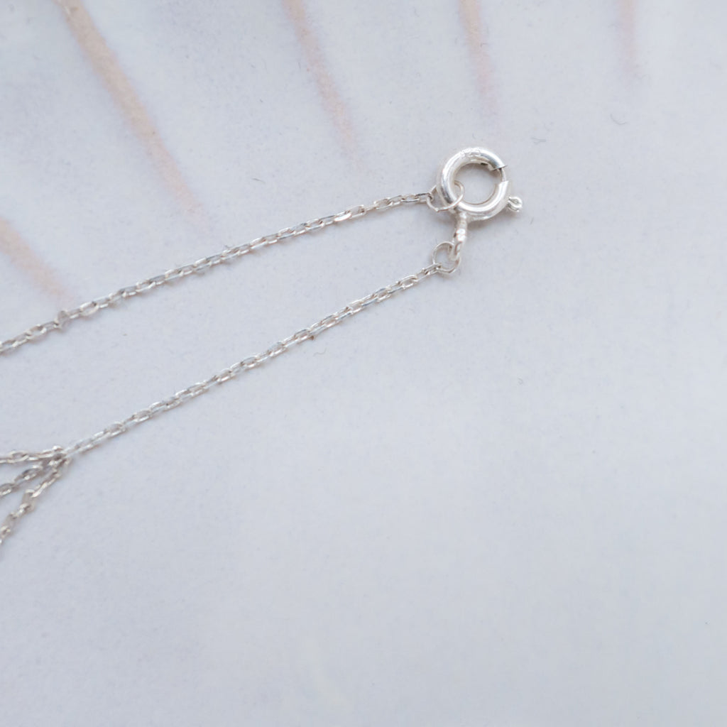 Natural Quartz, Silver Necklace/ NL8118