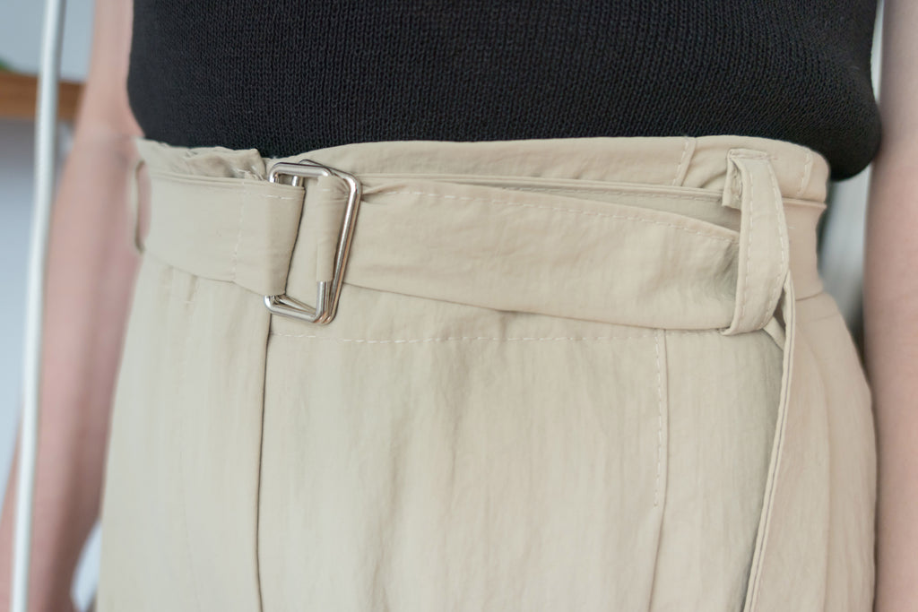 Square Belt 方形腰帶超闊褲管蘿蔔褲, Carrot Pants/ PT8344