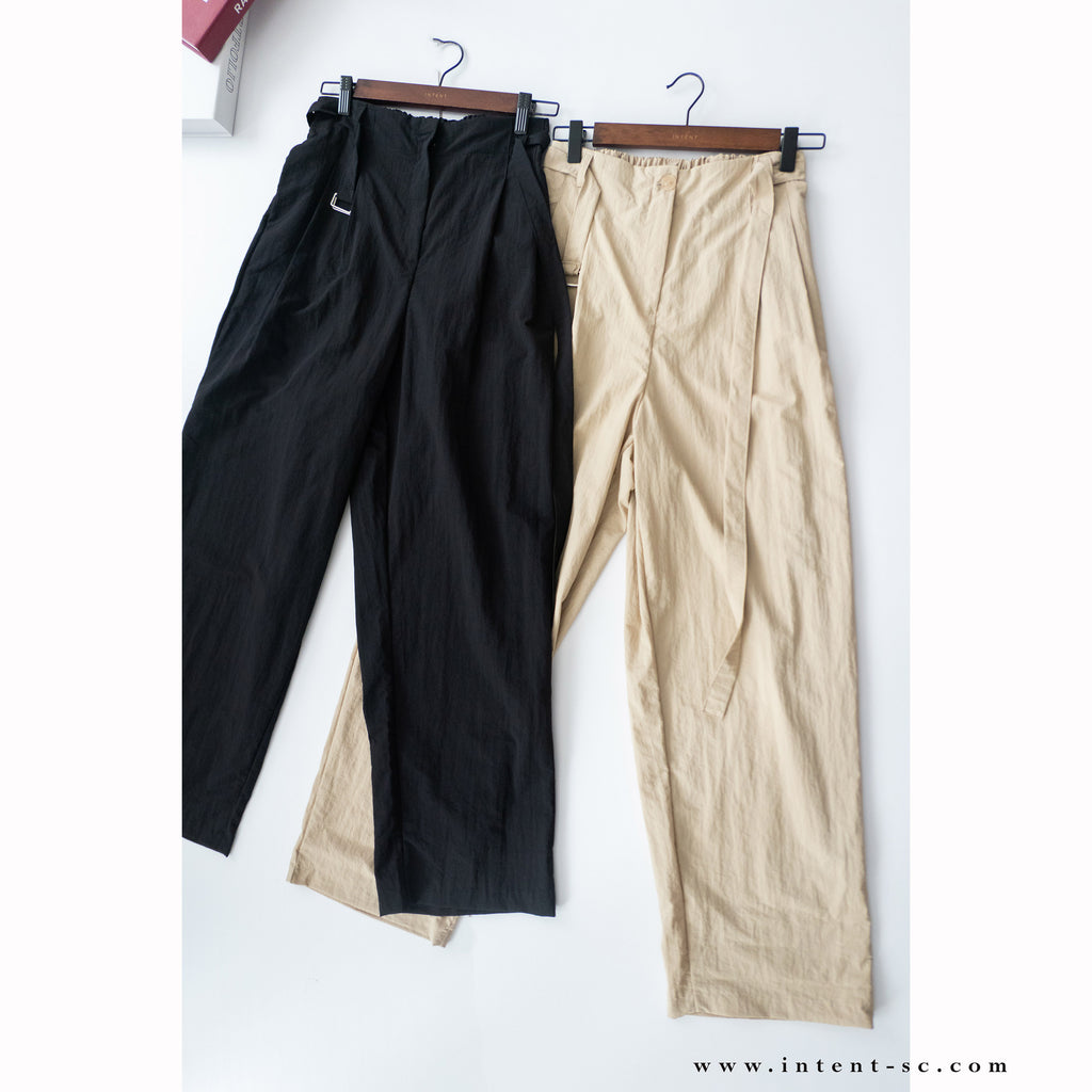 Square Belt 方形腰帶超闊褲管蘿蔔褲, Carrot Pants/ PT8344