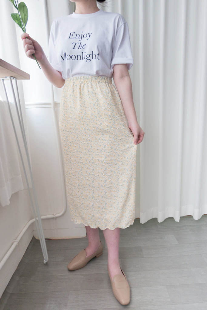 Moon Bathing 浪漫詩句文字,Tee/ TP8776 (honeydew sold out)