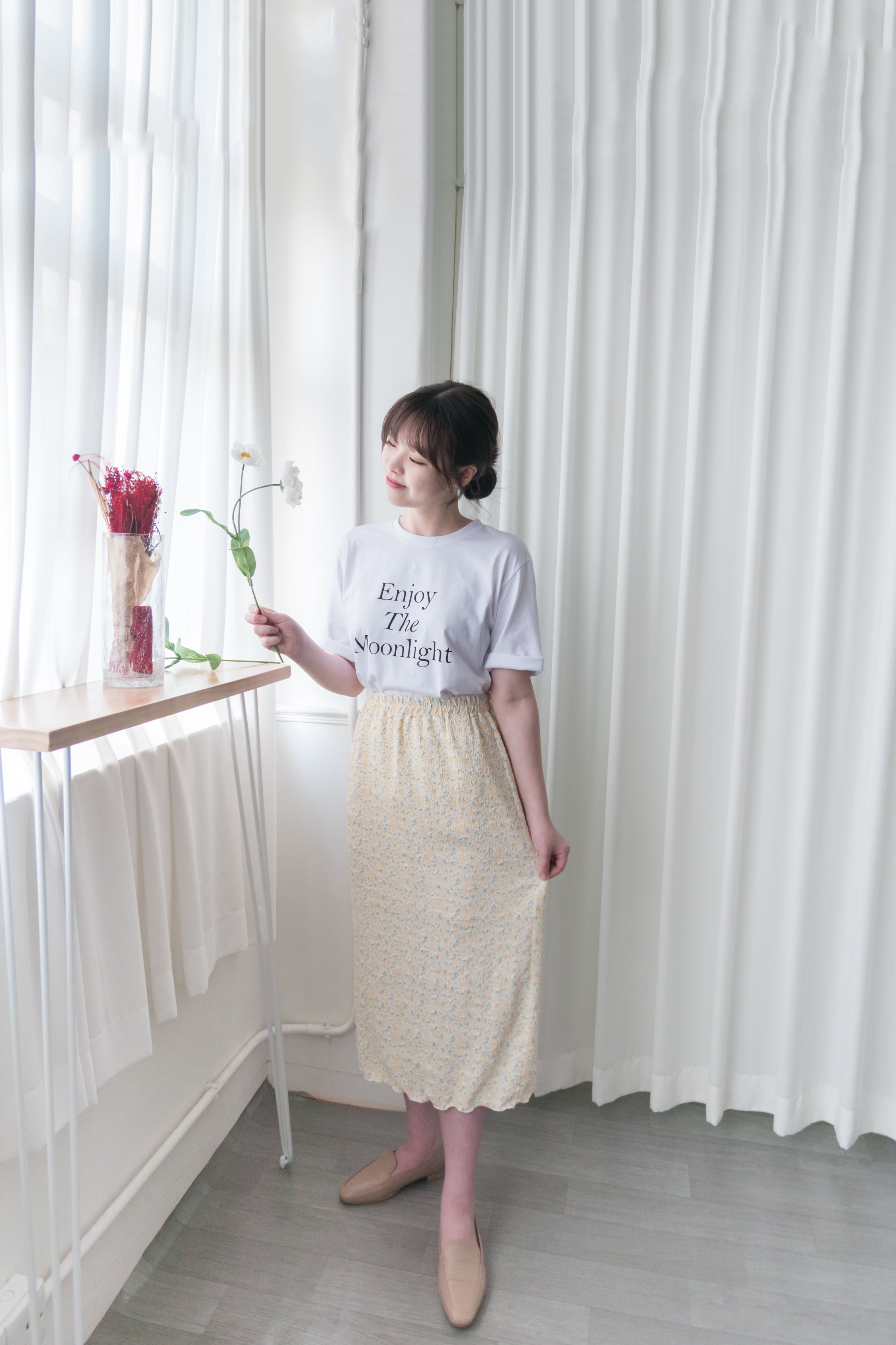 Moon Bathing 浪漫詩句文字,Tee/ TP8776 (honeydew sold out)