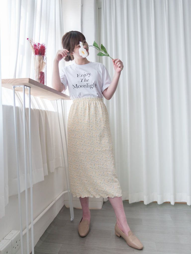 Moon Bathing 浪漫詩句文字,Tee/ TP8776 (honeydew sold out)
