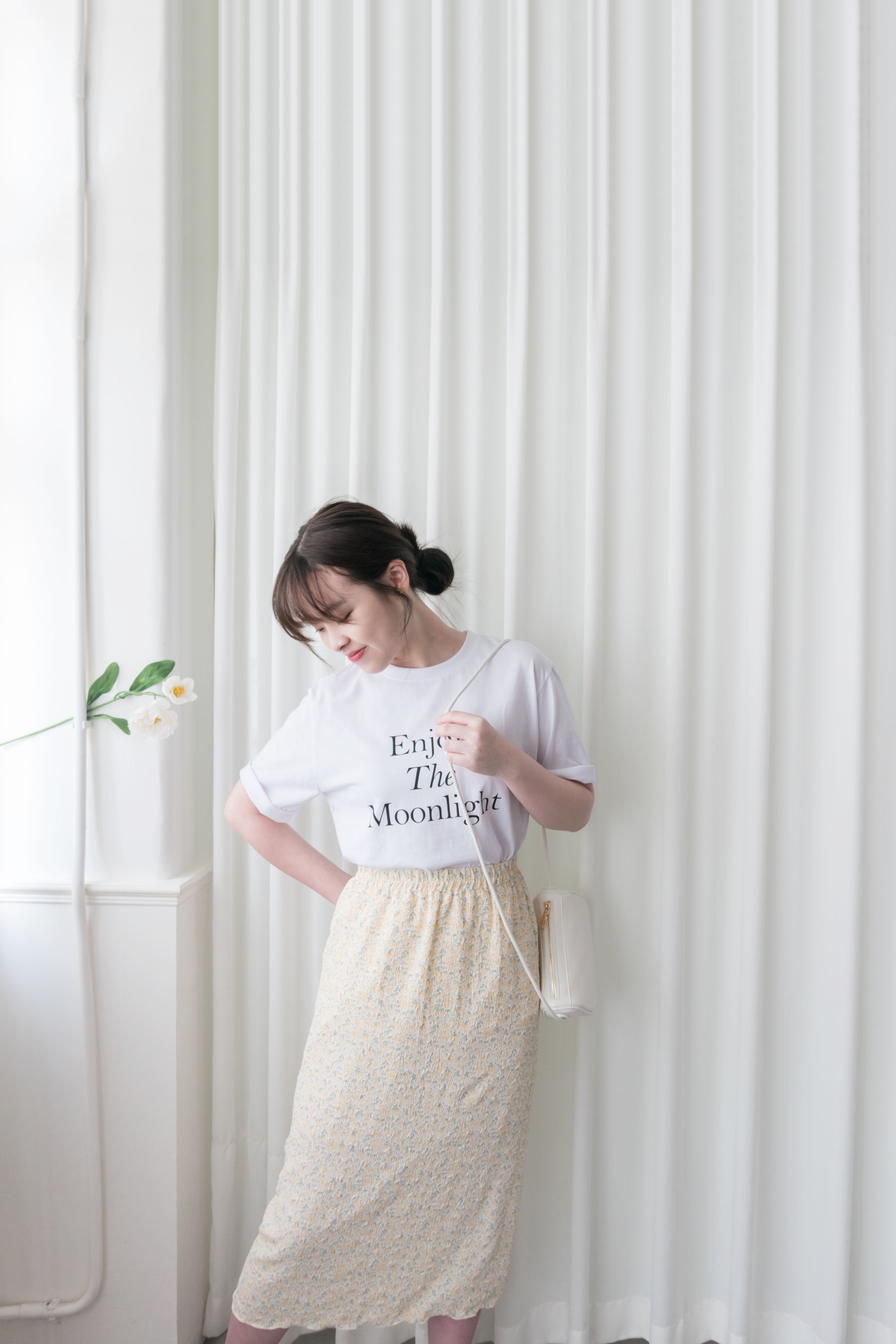 Moon Bathing 浪漫詩句文字,Tee/ TP8776 (honeydew sold out)