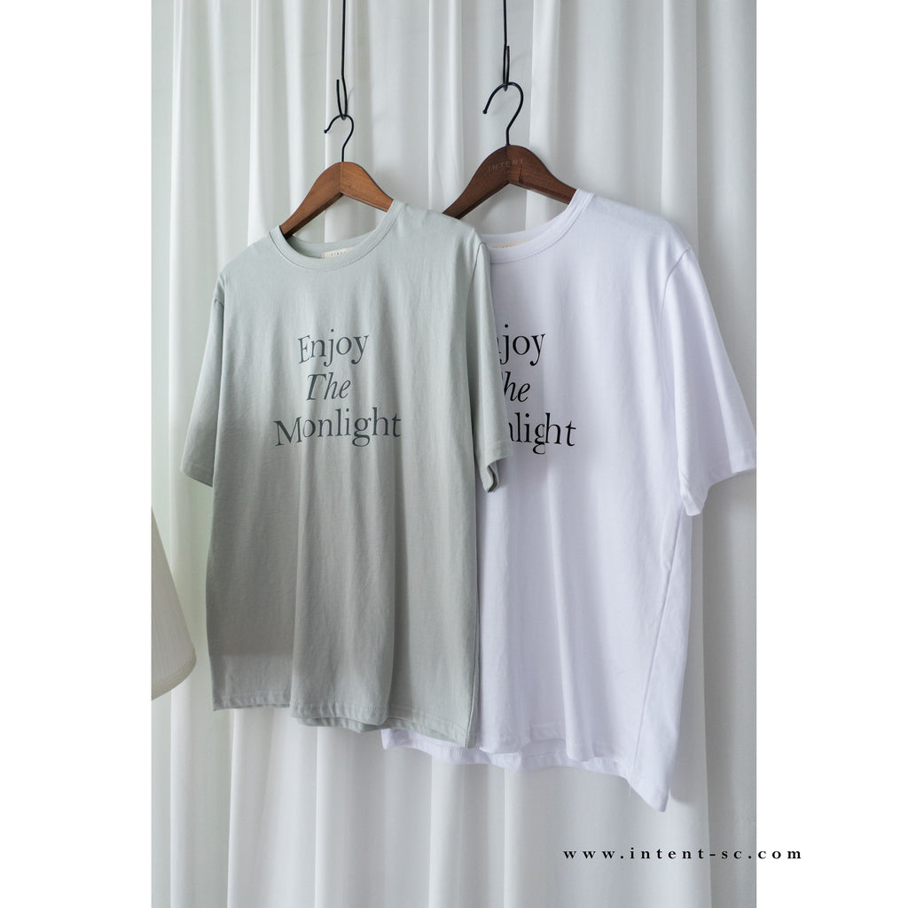 Moon Bathing 浪漫詩句文字,Tee/ TP8776 (honeydew sold out)