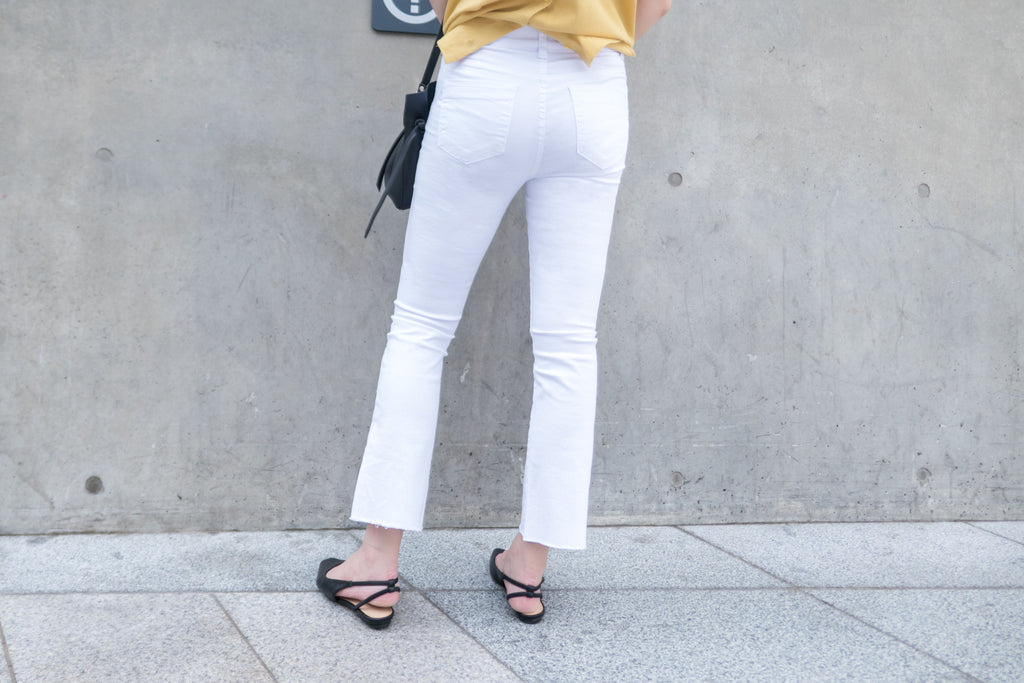 Flare Elastic 全條彈性百搭貼身小直腳, Pants/ PT8220 (WHITE S)