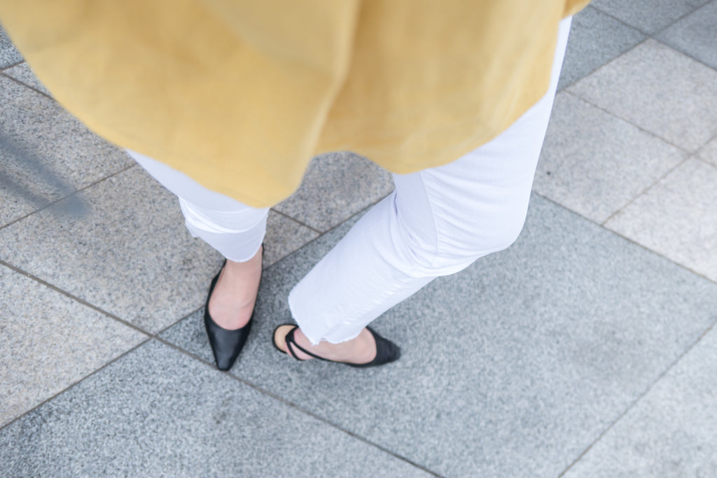 Flare Elastic 全條彈性百搭貼身小直腳, Pants/ PT8220 (WHITE S)