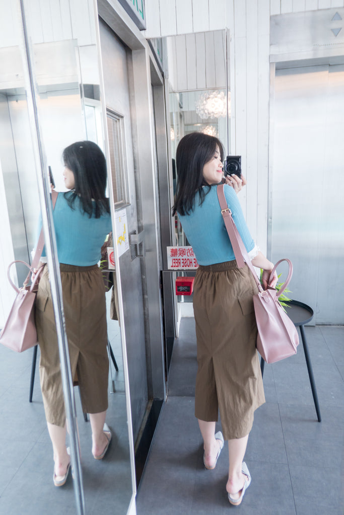 Trench Pocket 風衣感單口袋大開叉直身裙, Skirt/ SK8317