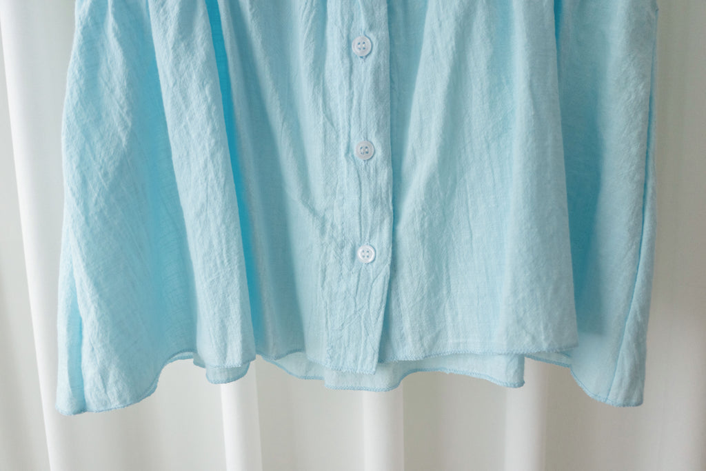 Ruffle 方領小袖高腰線, Blouse/ BU8831 (white sold out)