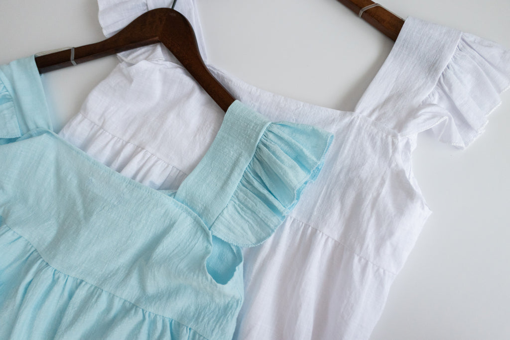 Ruffle 方領小袖高腰線, Blouse/ BU8831 (white sold out)
