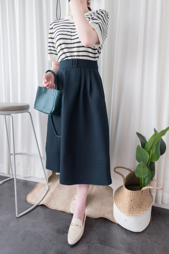 Stripe Knit 圓領短袖條緻針織上衣, Top/ TP8788 (Black Sold Out)