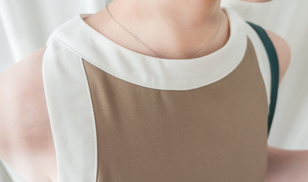 Classic Halter 雙色顯瘦入膊隱形口袋, Dress/ DS9105