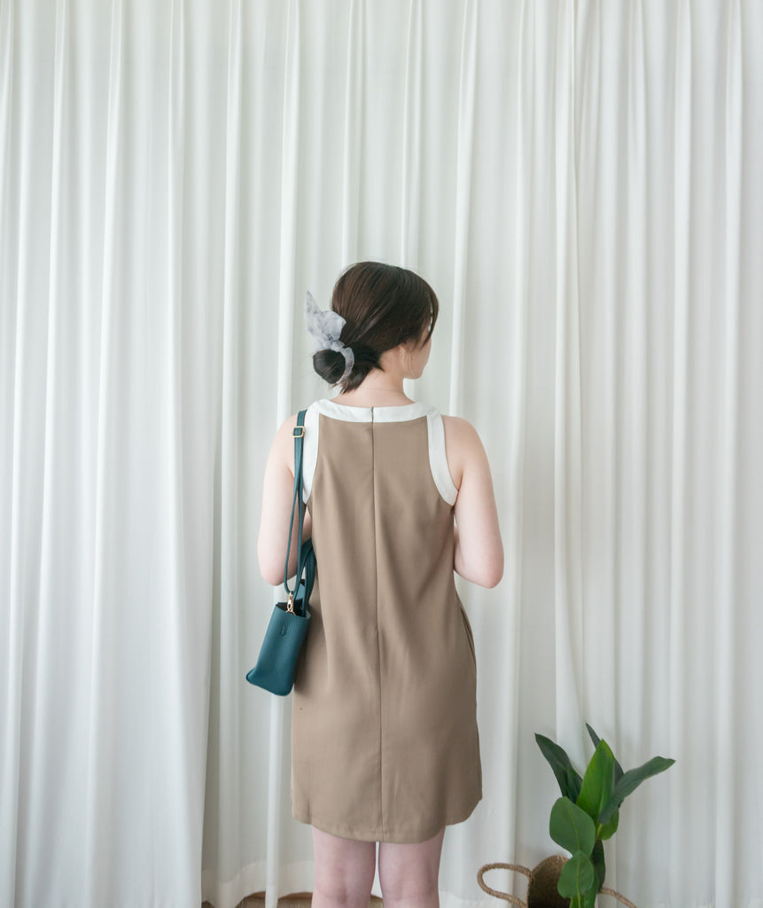 Classic Halter 雙色顯瘦入膊隱形口袋, Dress/ DS9105