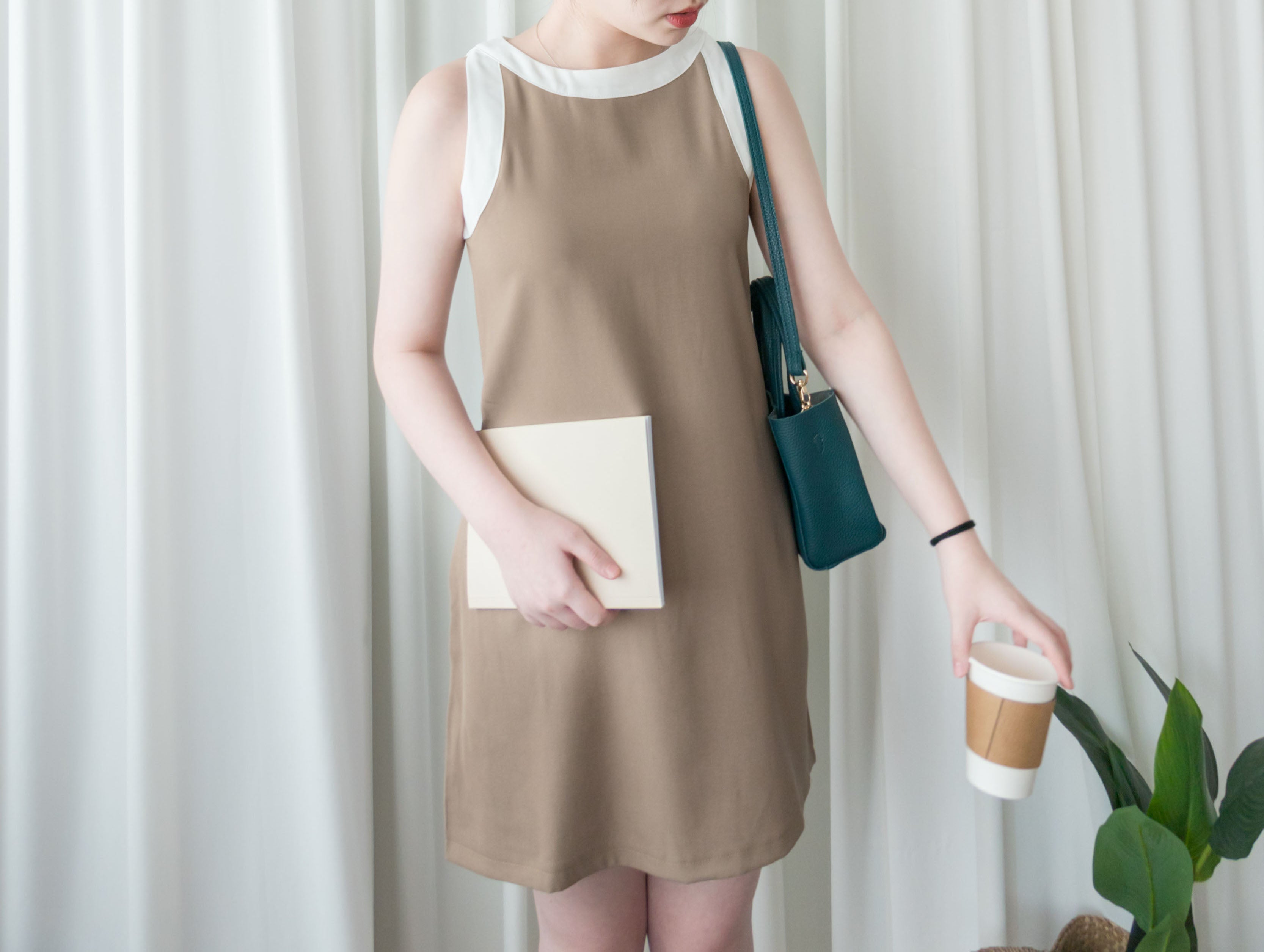 Classic Halter 雙色顯瘦入膊隱形口袋, Dress/ DS9105