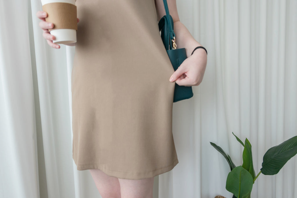 Classic Halter 雙色顯瘦入膊隱形口袋, Dress/ DS9105