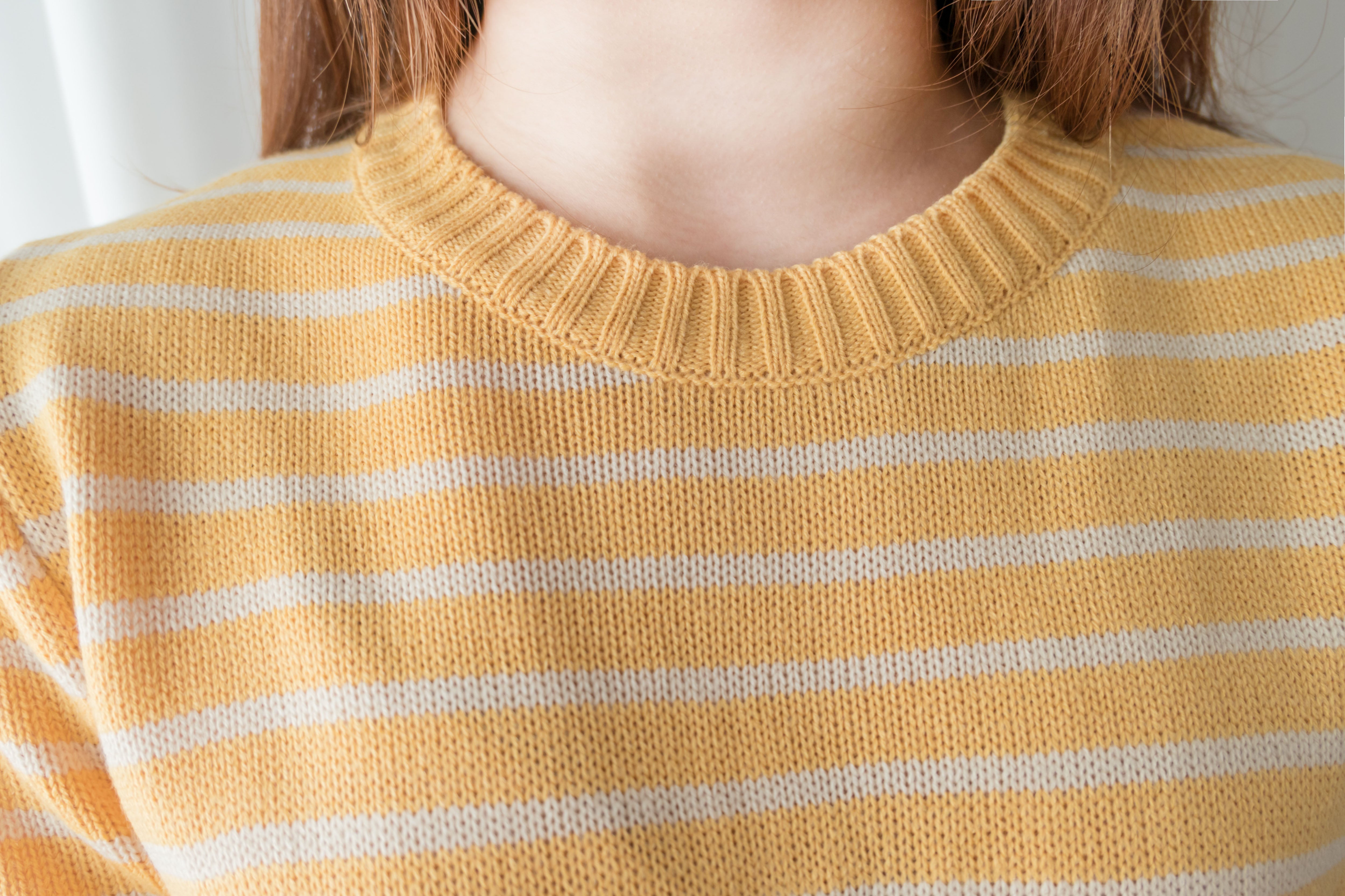 Stripe Knit 圓領短袖條緻針織上衣, Top/ TP8788 (Black Sold Out)