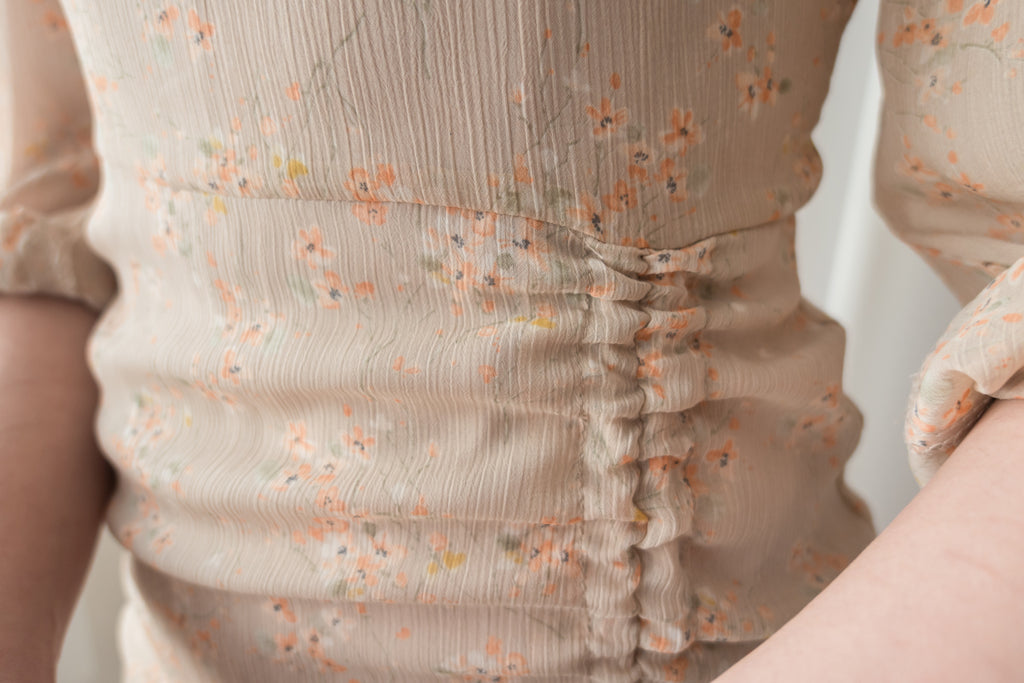 Bouquet 優雅杏果花束修身束裙擺連身裙, Dress/ DS9108