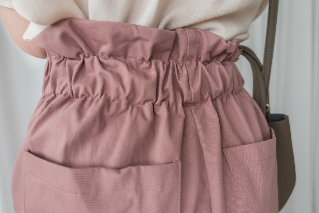 High Waist 設計感腰身高腰顯瘦闊鬆, Pants/ PT8354 (palevioletred soldout)