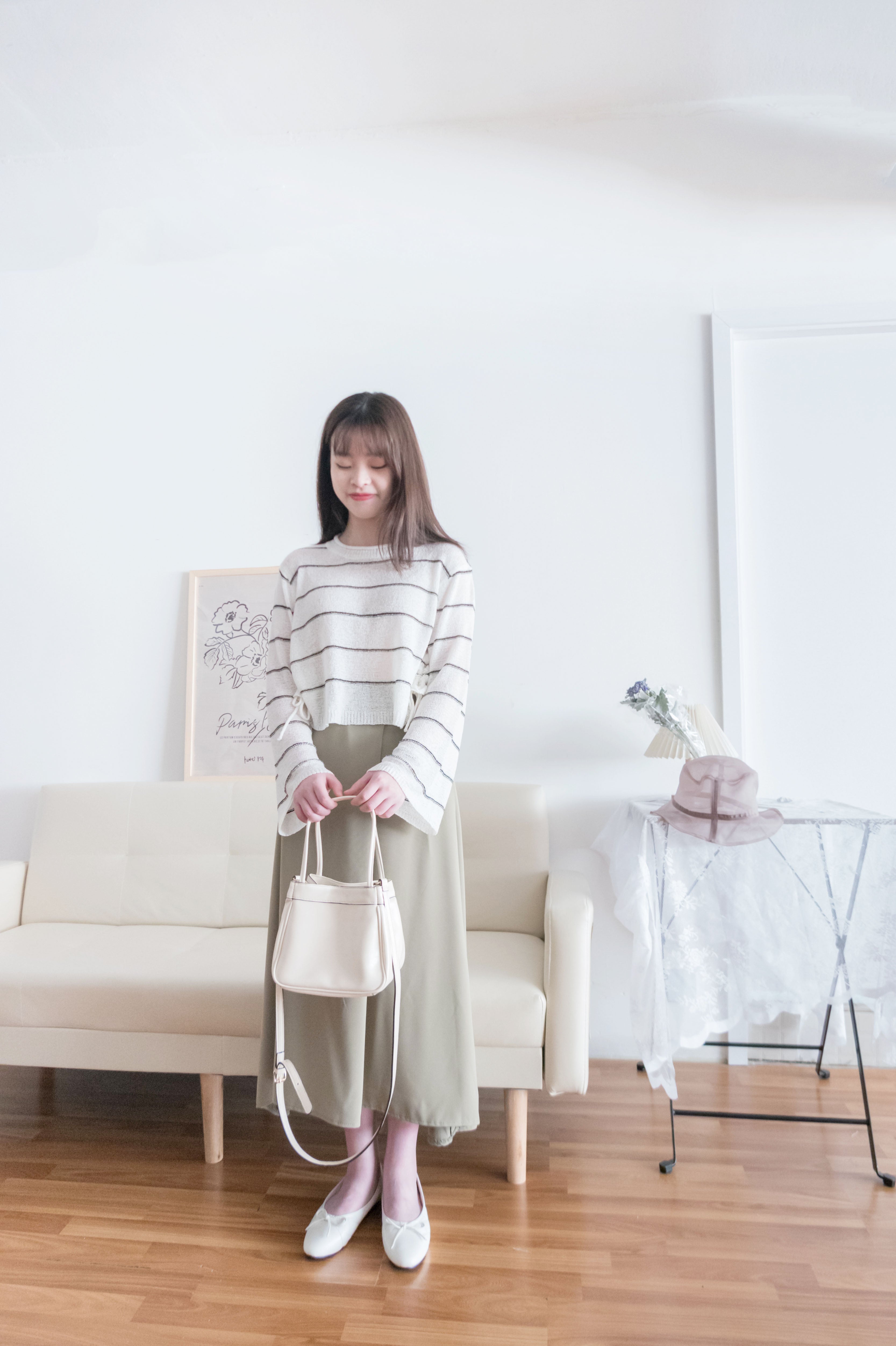 Gold Stripe 混金線條紋闊袖蝴蝶線衫, Knit Top / TP8798