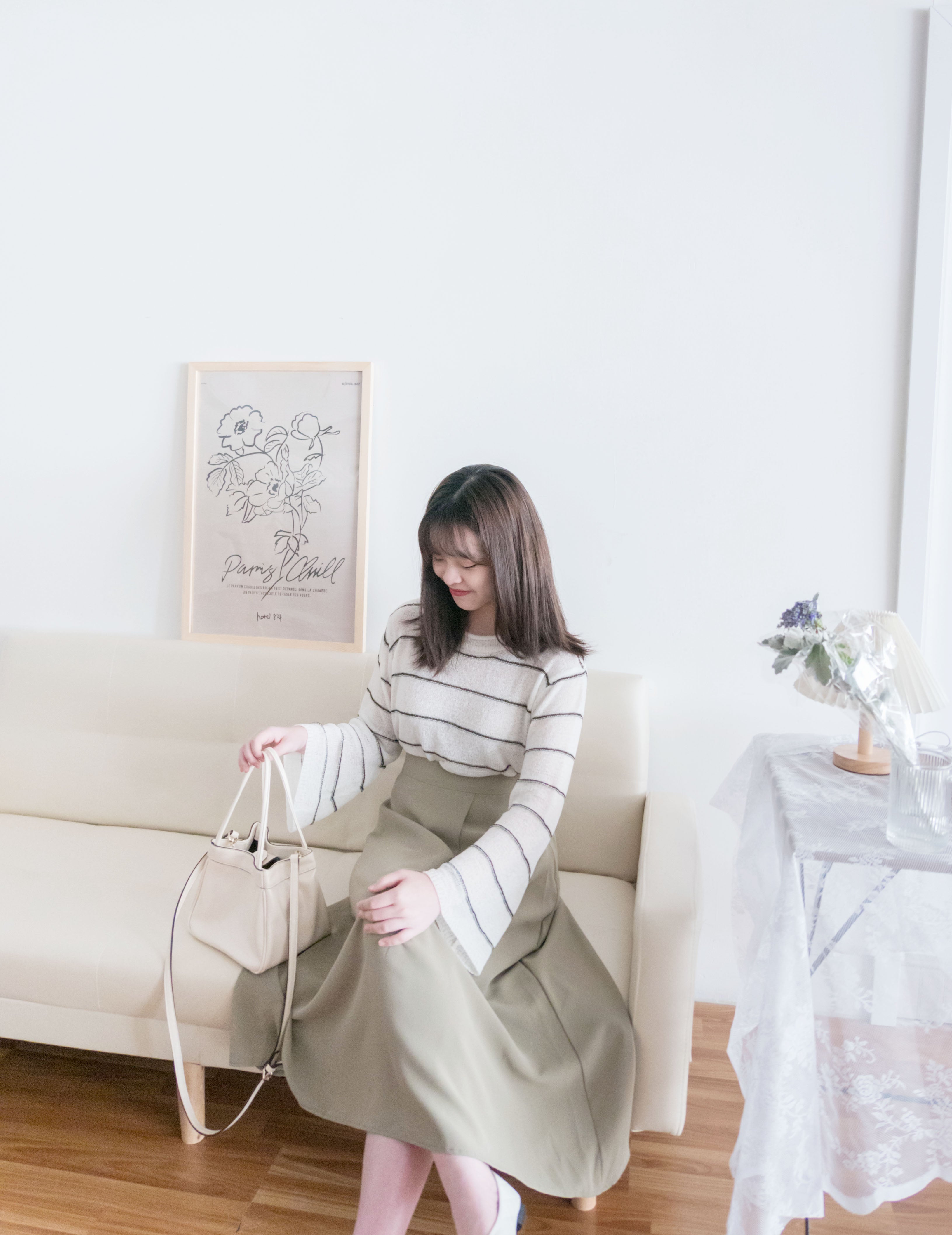 Gold Stripe 混金線條紋闊袖蝴蝶線衫, Knit Top / TP8798