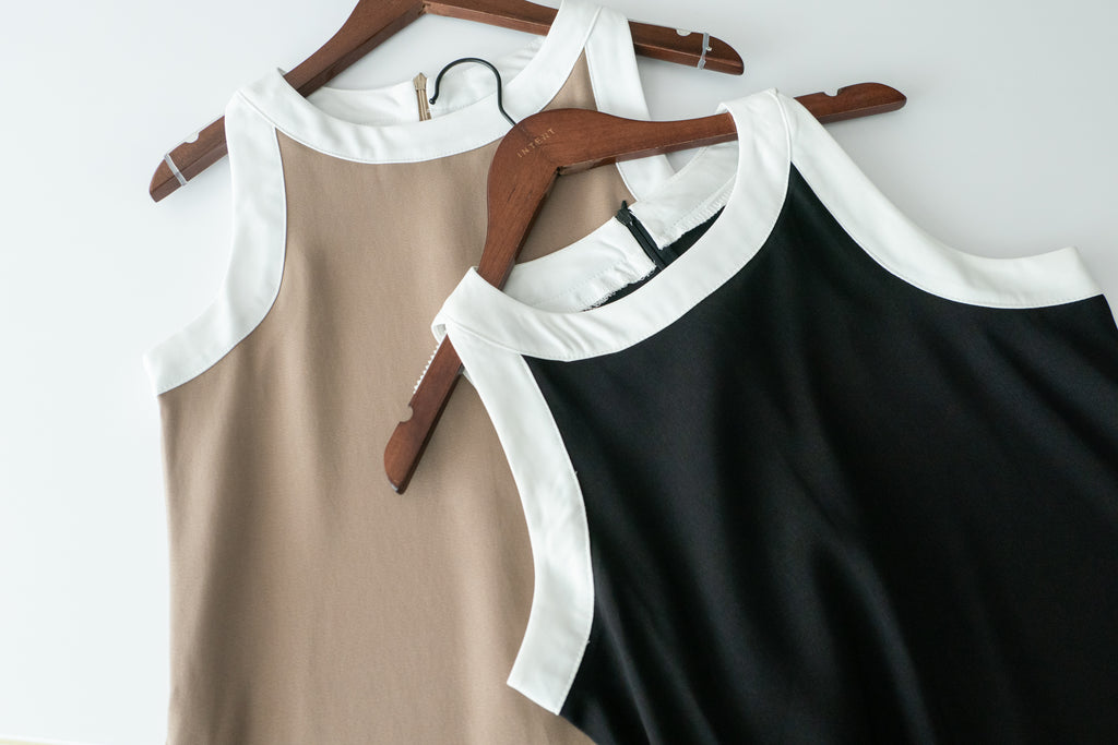 Classic Halter 雙色顯瘦入膊隱形口袋, Dress/ DS9105