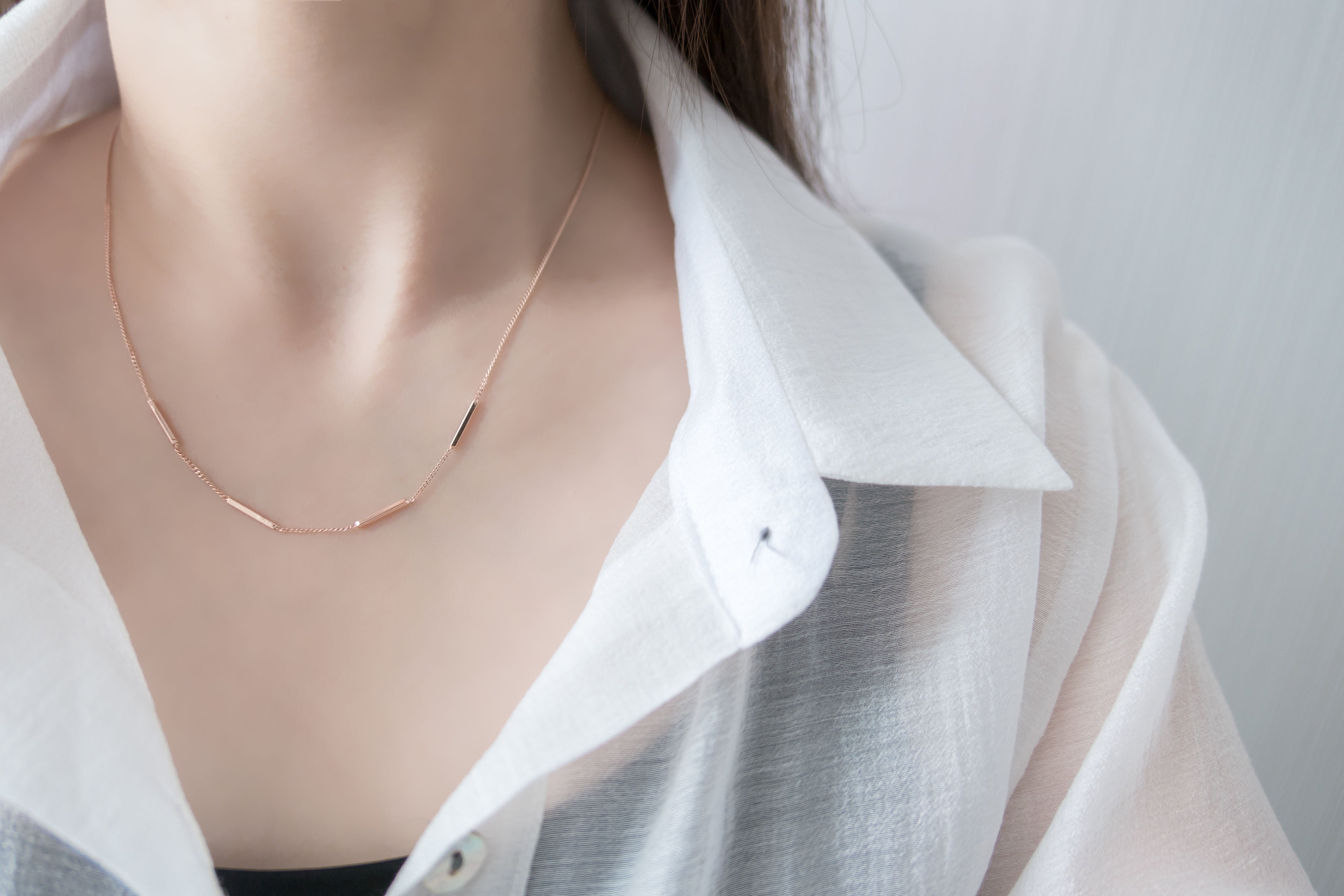 s925 Silver Bar, Necklace/ NL8101
