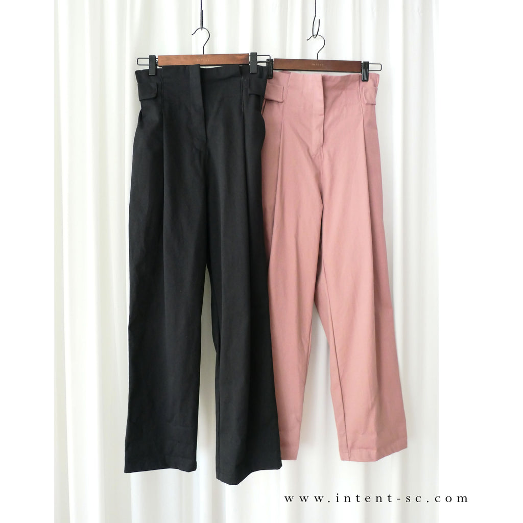 High Waist 設計感腰身高腰顯瘦闊鬆, Pants/ PT8354 (palevioletred soldout)