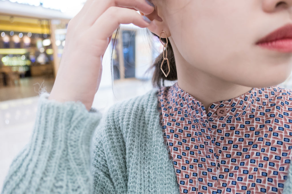 Silver made, loops earrings/ ER8276