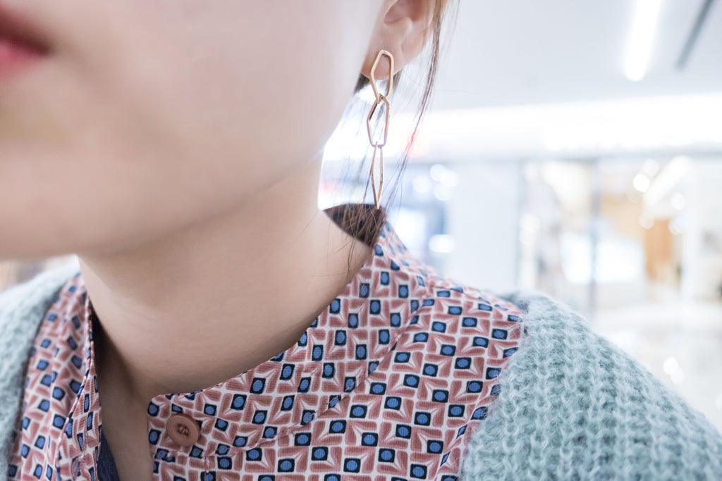 Silver made, loops earrings/ ER8276