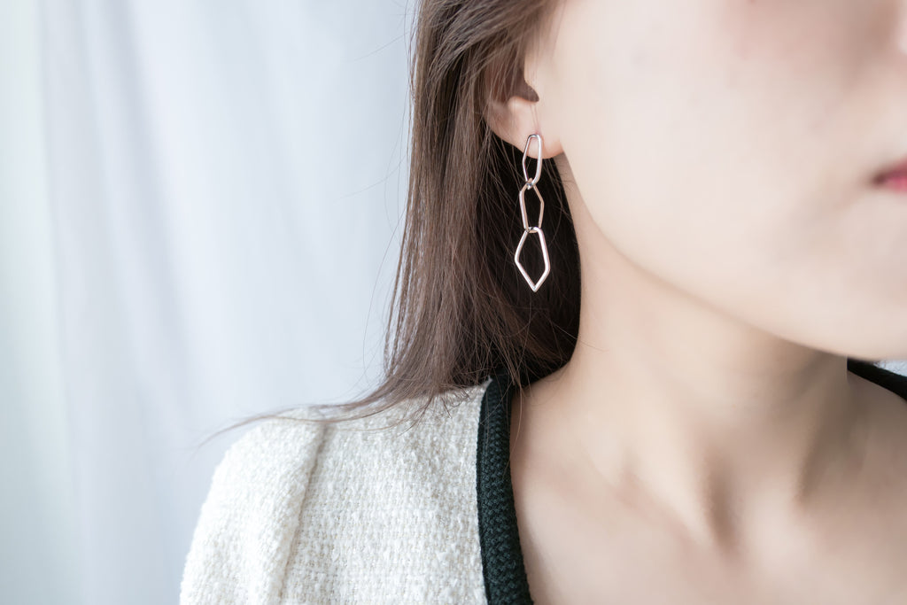 Silver made, loops earrings/ ER8276