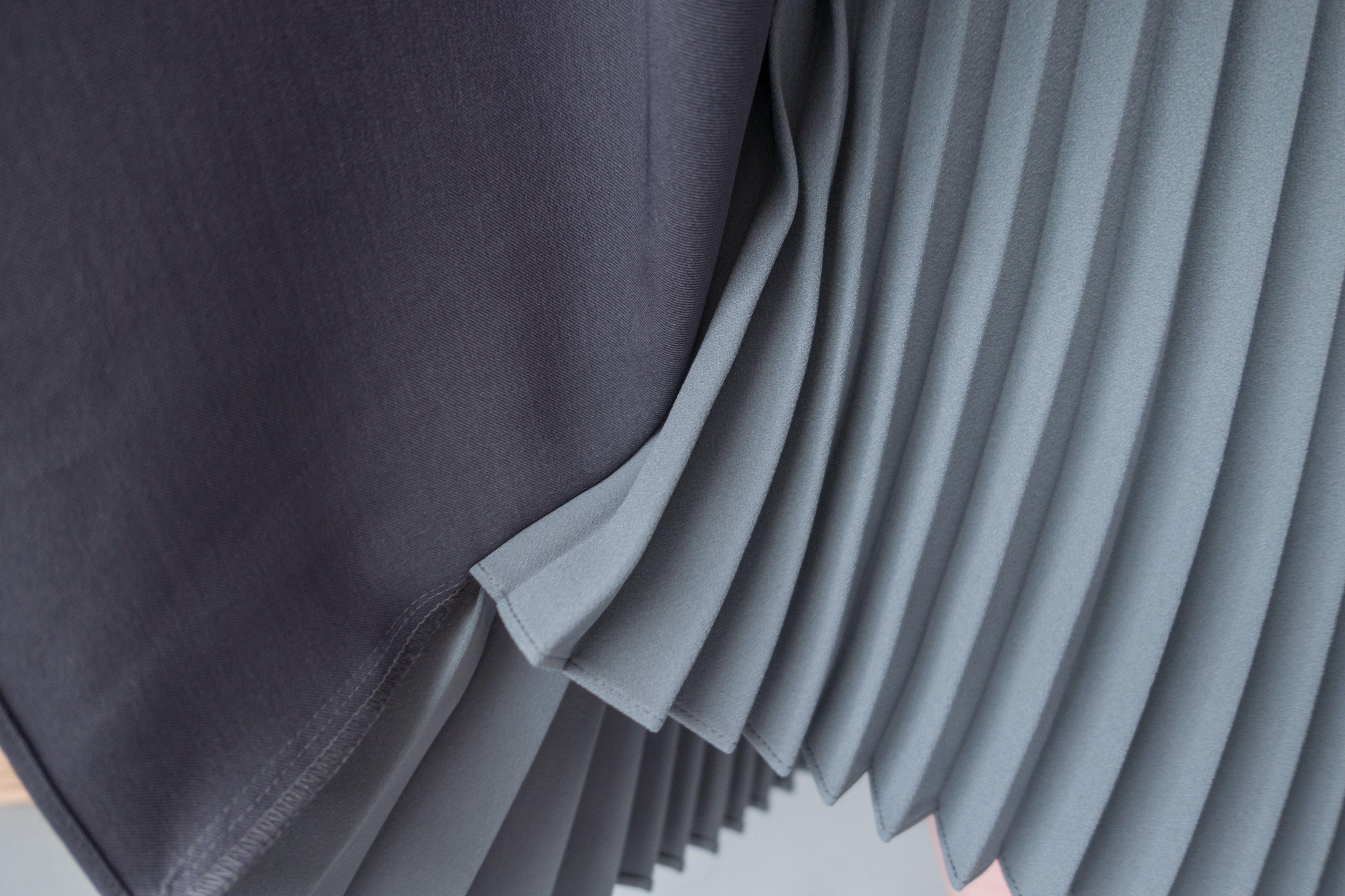 Spliced Pleated 雙色拼百褶口袋半身裙, Skirt/ SK8657 (深淺杏 Beige sold out)
