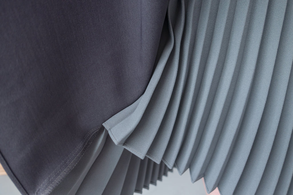 Spliced Pleated 雙色拼百褶口袋半身裙, Skirt/ SK8657 (深淺杏 Beige sold out)