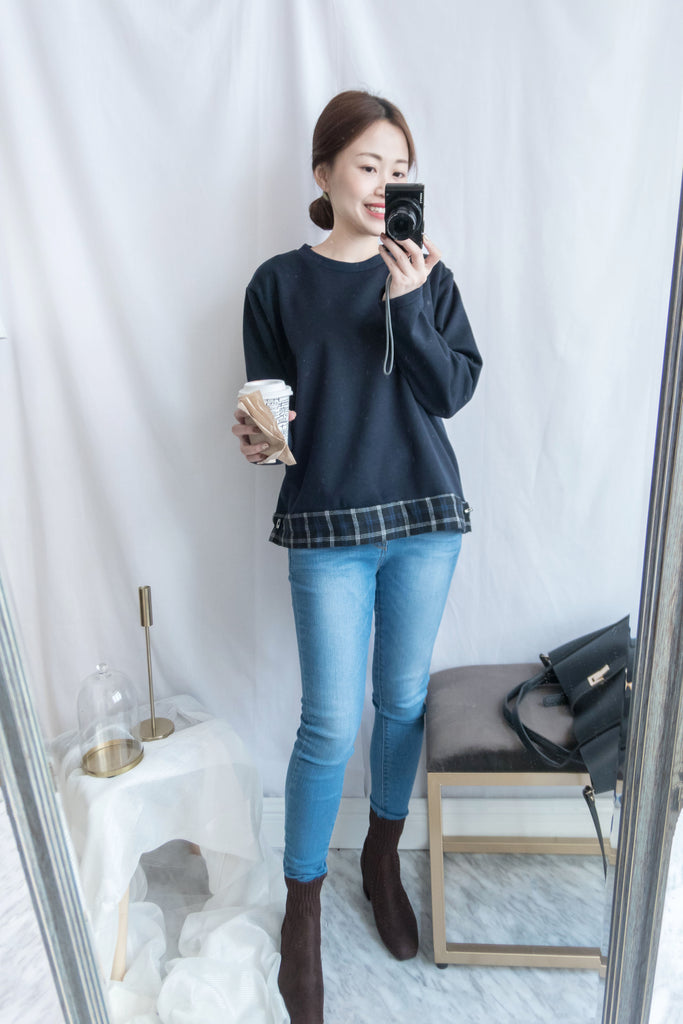 Elastic Socks 啡色彈性花紋金邊後踭, Boots/ SH8072