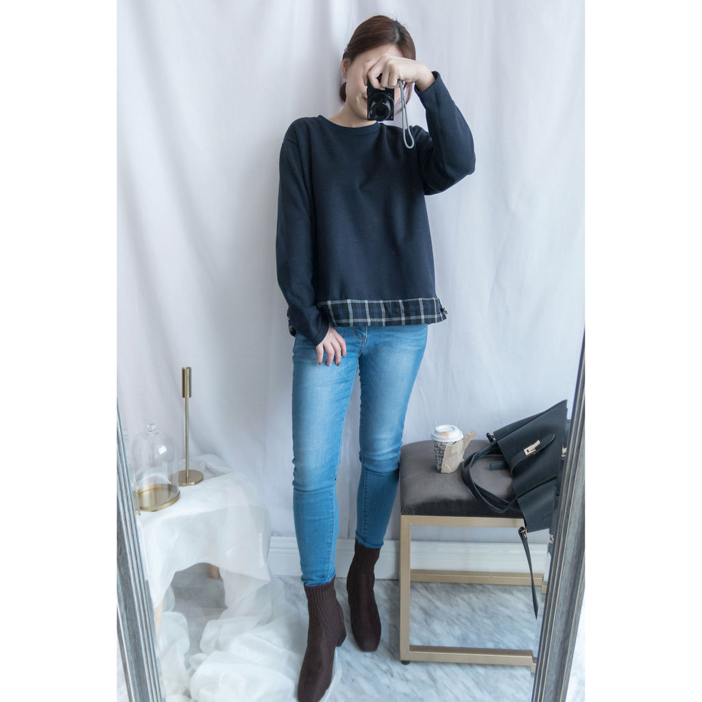 Elastic Socks 啡色彈性花紋金邊後踭, Boots/ SH8072
