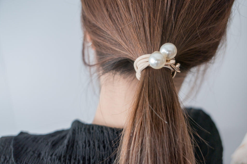 Chain Pearl, Bracelet & Hairband/ HA8115 (Beige sold out)