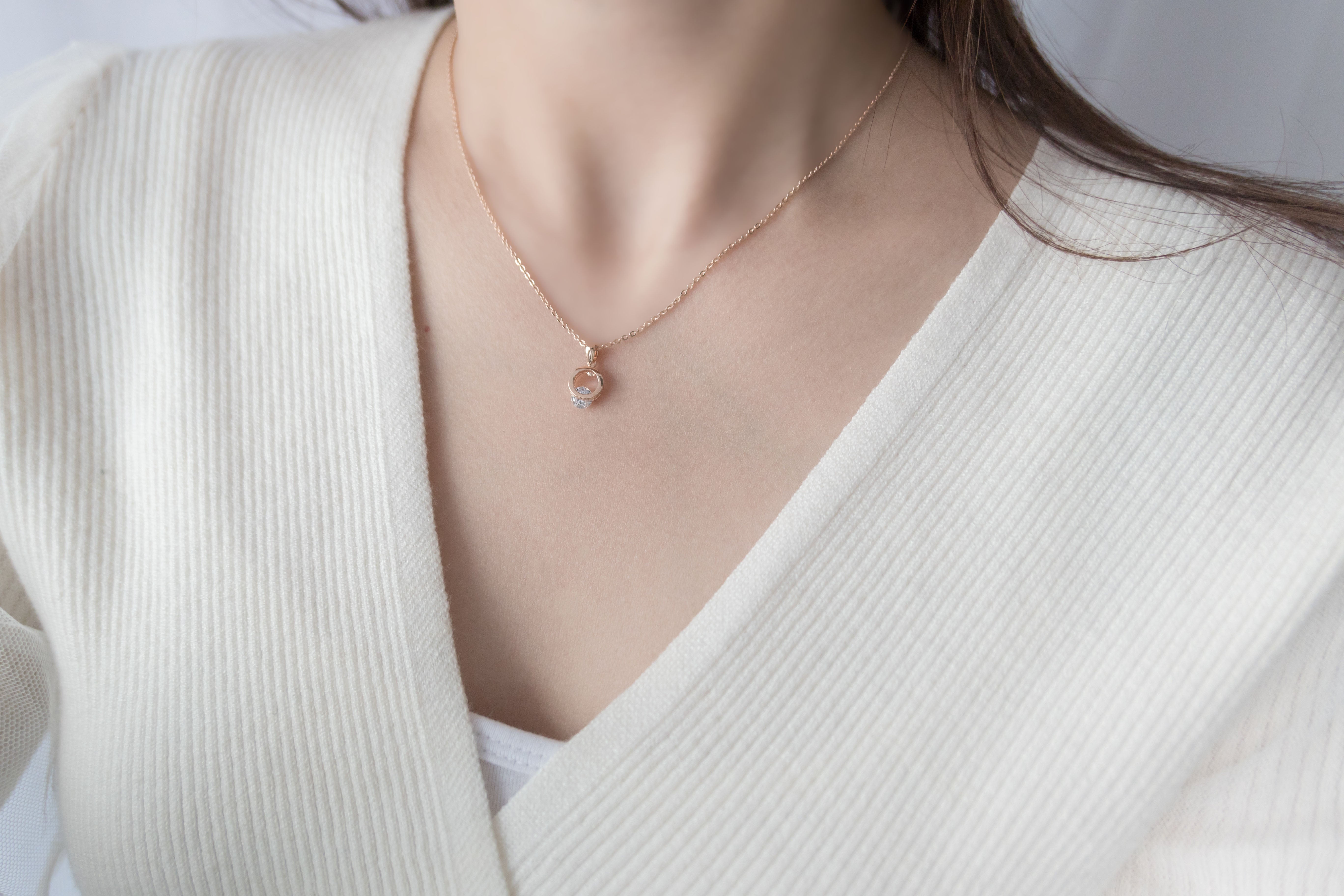 Crystal Clip, Necklace/ NL8137 (rosegold sold out)